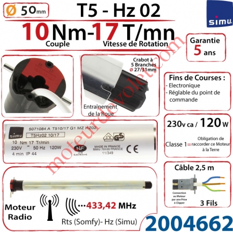 Moteur Simu Radio Hz02 10/17 T5