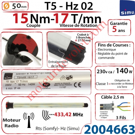 Moteur Simu Radio Hz02 15/17 T5