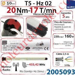 Moteur Simu Radio Hz02 20/17 T5