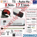 Moteur Electronique Radio T5 Auto Hz 8/17 Rts Réglage Automatique des FdC sans Mds