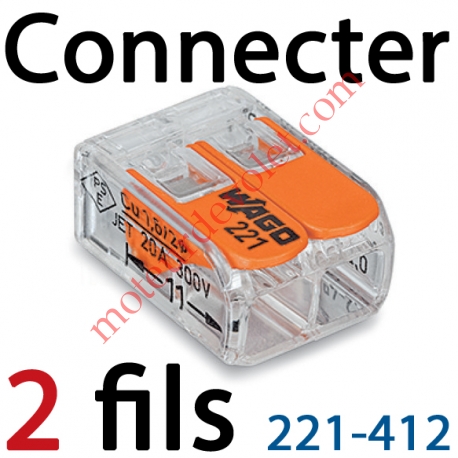 Borne Mini Connexion à Leviers 2 Fils Souples ou Rigides jusqu'à 4 mm² Intensité Max 32A Tension 450v
