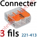 Borne Mini Connexion à Leviers 3 Fils Souples ou Rigides jusqu'à 4 mm² Intensité Max 32A Tension 450v