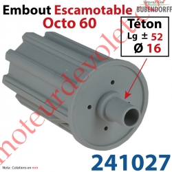 Embout Escamotable Octo 60 Bubendorff Téton diamètre 16 mm Mâle pour Gamme NL