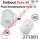 Embout Octo 40 pour Entraînement Hexagonal de 18 mm Femelle Longueur 40 mm
