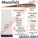 Emetteur Nomade MonoTel 2 Avec Retour d'informations Coloris Blanc 1 Canal