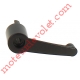 Embout Court Haut modèle Alliance à Visser pour Tube d'Espagnolette Diamètre 14mm Rainuré en Aluminium Laqué Noir ± Ral 9005