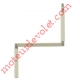 Manivelle Aluminium Bras ø14 mm Lg 160mm Anodisé Naturel Poignées Blanches Tourillon ø9,9 Lg Utile 384mm