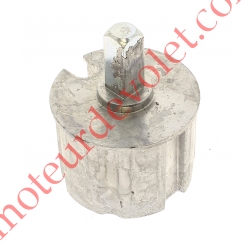 Embout Aluminium pour Tube Rond ø 70 à Goutte Avec Embout Carré de ø 13 mm Mâle Lg 33 mm