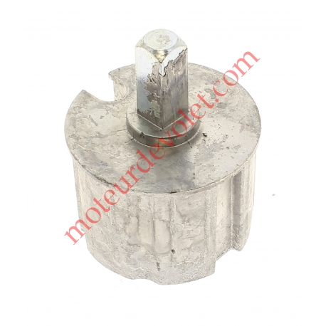 Embout Aluminium pour Tube Rond ø 70 à Goutte Avec Embout Carré de ø 13 mm Mâle Lg 33 mm