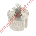 Embout Aluminium pour Tube Rond ø 70 à Goutte Avec Embout Carré de ø 13 mm Mâle Lg 33 mm