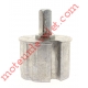 Embout Aluminium pour Tube Rond ø 70 à Goutte Avec Embout Carré de ø 13 mm Mâle Lg 33 mm
