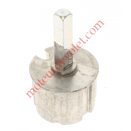 Embout Aluminium pour Tube Rond ø 70 à Goutte Avec Embout Carré de ø 13 mm Mâle Lg 63 mm