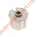 Embout Aluminium pour Tube Rond ø 70 à Goutte Alésé Carré de 13 mm Femelle