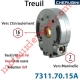 Treuil Vis Sans Fin Manoeuvre Hexa 7 Sortie Hexa 16 Femelle Avec FdC Réduction 10/1