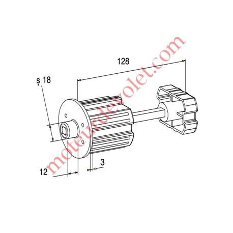 Tandem Zf 64 à Téton ø 18 mm Mâle