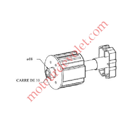 Tandem Zf 64 à Téton ø 18 mm Mâle Alésé en Carré de 10 mm Femelle