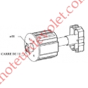 Tandem Zf 64 à Téton ø 18 mm Mâle Alésé en Carré de 10 mm Femelle
