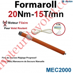 Moteur Formaroll Filaire Avec FdC à Réglage Progressif 20/15 sans Mds