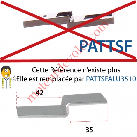 Patte Pvc en Z à Fixer dans Joue Coffre Linteau pour Fixer la Sous-Face,remplacée par la REF PATTSFALU3510