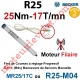 Moteur Filaire Avec FdC à Réglage Progressif 25/17 Becker sans Mds Autre Réf MR25/17C