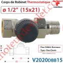 Corps de Robinet Thermostatique Droit 1/2" M30 x 1,5