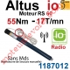 Moteur Altus 55/17 io Radio Home Control RS 60 sans Mds