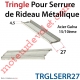 Tringle pour Serrure de Rideau Acier Galvanisé 15/10, Largeur 27 mm, le ml