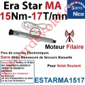 Moteur Nice Filaire Era Star MA 15/17 Av FdC Electroniques Réglables de l'inverseur Série M (Medium ø45mm)