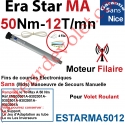Moteur Nice Filaire Era Star MA 50/12 Av FdC Electroniques Réglables de l'inverseur Série M (Medium ø45mm)