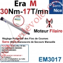Moteur Nice Filaire Era M 30/17 Avec FdC Manuels Série M (Medium ø45mm)