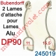 Lames d'Attaches Longueur 200 mm pour Lames DP90 en Aluminium Anodisé Naturel (Paire)