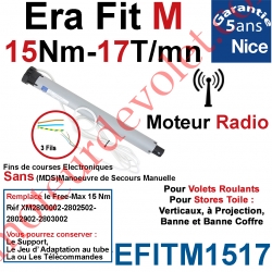 Moteur Nice Radio Era Fit M 15/17 Av FdC Electro & Fréquence 433,92MHz Rolling Code M 50