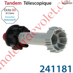 Tandem Télescopique libre à Collerette pour Tube Octo 60 Bubendorff