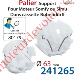 Palier Support pour Moteur Somfy ou Simu dans Cassette Bubendorff