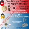 Treuil Couple Cônique n° 1 Ancien Modèle Avec Frein sur Lyre Entrée Ronde Diamètre 12 Femelle Sortie Crabot Zf Mâle Avec FdC