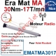Moteur Nice Radio Era Mat MA 30/17 Av FdC Electro & Fréquence 433,92MHz Rolling Code Série M (Medium ø45mm)