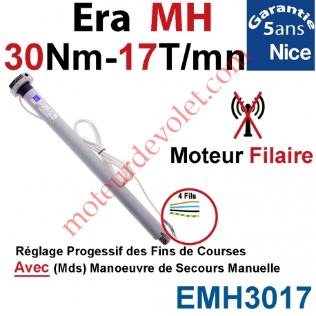 Moteur Nice Filaire Era MH 30/17 Av FdC Manuels M 50 Avec Mds