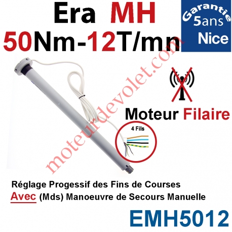 Moteur Nice Filaire Era MH 50/12 Av FdC Manuels M 50 Avec Mds