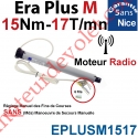 Moteur Nice Radio Era Plus M 15/17 Av FdC Manuel & Fréquence 433,92MHz Rolling Code Série M (Medium ø45mm)