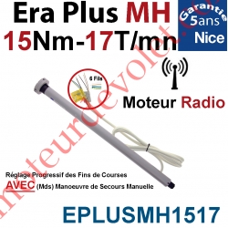 Moteur Nice Radio Era Plus MH 15/17 Av FdC Manuel & Fréquence 433,92MHz Rolling Code Série M (Medium ø45mm) Avec Mds