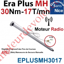 Moteur Nice Radio Era Plus MH 30/17 Av FdC Manuel & Fréquence 433,92MHz Rolling Code Série M (Medium ø45mm) Avec Mds