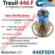 Treuil Débrayable Droit à Pignons Côniques 446F Entrée Carré 6 Femelle Sortie Octo 40 Mâle Sans FdC