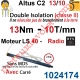 Moteur Altus C2 13/10 Rts Avec Carré 10 LS 40 sans Mds Double Isolation Classe II