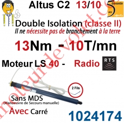 Moteur Altus C2 13/10 Rts Avec Carré 10 LS 40 sans Mds Double Isolation Classe II