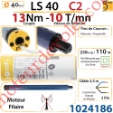 Moteur LS 40 13/10 Sans Carré sans Mds Double Isolation Classe II Sans Fil de Terre