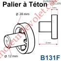 Palier à Téton ø 12 - ø Ext 28 en Polyacéthal
