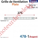 Grille de Ventilation 32.9 m³/h Plate Renson 275 x 20 x 1,25 mm Coloris Argent