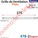 Grille de Ventilation 45.9 m³/h Plate Renson 375 x 20 x 1,25 mm Coloris Argent