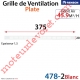 Grille de Ventilation 45.9 m³/h Plate Renson 375 x 20 x 1,25 mm Coloris Laqué Blanc ± Ral 9010
