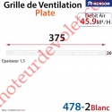 Grille de Ventilation 45.9 m³/h Plate Renson 375 x 20 x 1,25 mm Coloris Laqué Blanc ± Ral 9010